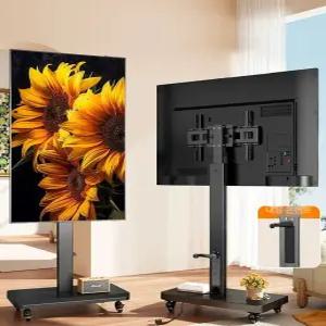 이동식 TV 거치대 수직 회전형 스탠드형 높이 조절