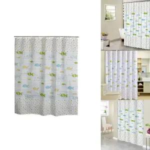 샤워 커튼 벙수 가림막 욕실 부스 원단 넓고 긴 방수 PEVA 후크 포함 액세서리 200x200cm