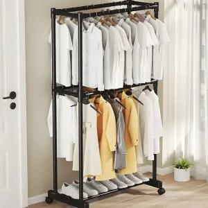 시스템 옷걸이 옷장 수납장 이동식 더블 드레스룸 멀티 조립식 행거