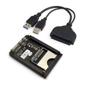 [미국배송] 케이블CC SATA 22핀에서 USB 3.0까지 CFAST 카드 어댑터 2.5인치 하드 디스크 케이스 SSD HDD PC 노트북용 리더