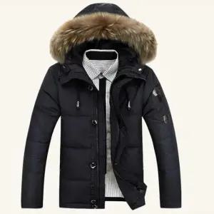 남자경량패딩점퍼 겨울 여행 후드털 패딩 빅사이즈 검정 데일리 패션