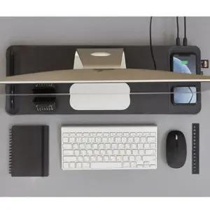 모니터스탠드 초고속 무선충전 모니터받침대 USB포트 지원 블랙