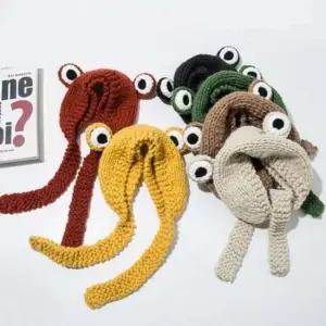 인싸 개구리 스타일 니트 귀도리 모자 고품질 5color 패션모자 털모자 캐릭터모자 뜨개모자 뜨개질모자