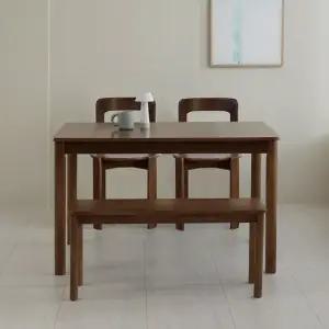 루빈 라운드 오르 1200 4인용 원목 식탁세트 벤치형 의자형)