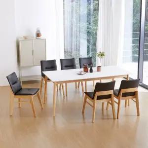 스칸디 빈츠 1600 1800 6인 세라믹 식탁세트 의자형)