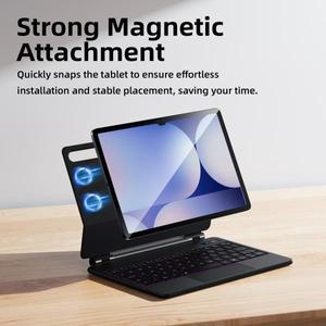 삼성 갤럭시 탭 S11 S10 플러스 S9 S10 FE S8 S7 S10 라이트용 매직 키보드 플로팅 조절 가능한 각도 원클