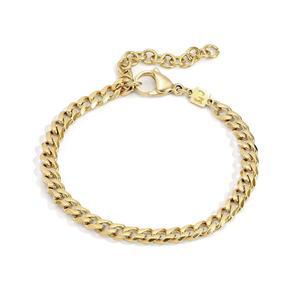 갈리스 남성 팔찌 - 쿠바 링크 또는 박스 체인 레이어드 프리미엄 스테인리스 스틸 선물 골드 실버 블랙 7-8인치 두께 3-5mm