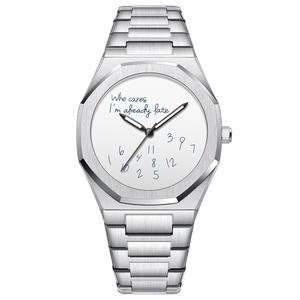 팬미스 패션 남성 u2019 아날로그 스테인리스 스틸 손목시계 미니멀리스트 옥타곤 베젤과 유머러스한 다이얼 - 방수 비즈니스 원피스 캐주얼 시계