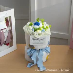 토끼 뜨개 인형 꽃다발 졸업식 발표회 꽃다발 예쁜 인형 꽃다발 선물용