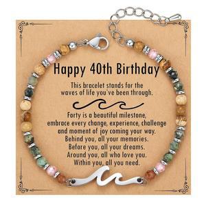 여성 위한 토니와 샌디 친구 선물 독특한 발렌타인데이 자매 웨이브 팔찌 크리스마스 베스티 우정