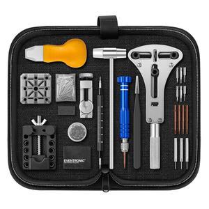 새로운 업그레이드된 이벤트로닉 시계 수리 키트 프로페셔널 154PCS 링크 제거 배터리 교체 도구 스트랩 조정 휴대용 케이스가 포함된 남성 발렌타인 선물
