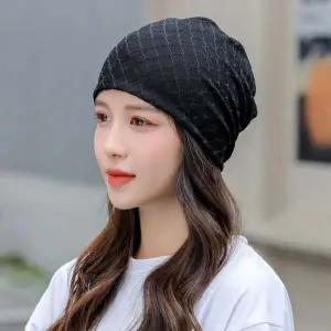 로즈앤 멀티스카프 비니 2p세트 블랙 헤어두건 스카프