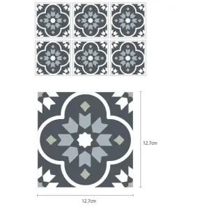 노인 욕실 레트로 유럽풍 논슬립 욕조바닥 미끄럼방지 스티커 6p 현관 물에강한