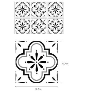 욕실 욕조바닥 미끄럼방지 유럽풍 타일무늬 레트로패턴 논슬립 스티커 6p 노인