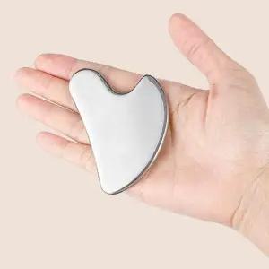 [골드스마일]미니 하트형 얼굴 부기 완화 마사지 도구 괄사