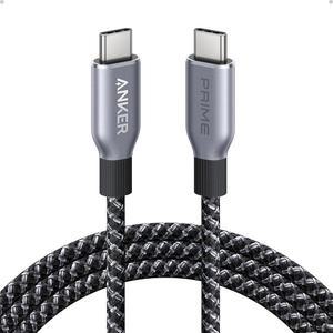 Anker Prime USB C to 케이블 240W 고속 충전 코드 100년 굽힘 내구성을 갖춘 업사이클 브레이드 나일론 17 시리즈 갤럭시 S24(6피트)