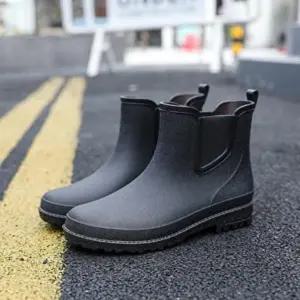 [옷자락]남성 여름 우기 숏 레인부츠 필수 아이템 방수 장화