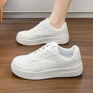 [옷자락]남자 여자 빅사이즈 베이직 레더 스니커즈