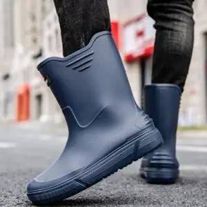 [옷자락]남성 장마철 방수 실용 레인부츠