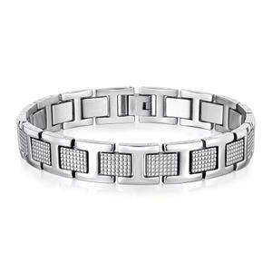 VNOX 남성 실버 브레이슬릿 인oxible 금속 스테인리스 스틸 링크 체인 우아한 보석 선물 아빠 남편 조절가능