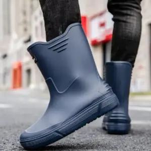 [옷자락]남성 장마철 방수 실용 레인부츠