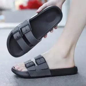 [옷자락]남녀 공용 투버클 쿠션 스트랩 편안한 샌들