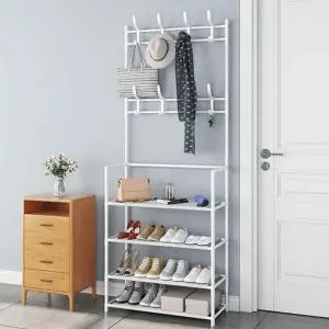 [아트박스]/아도라하우스 다용도 정리 수납 선반 신발장 행거 4단