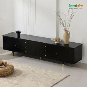 케미에르 스카라 2100 3단서랍 거실장(블랙에디션) KFT-301