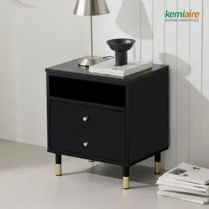케미에르 스카라 LPM 서랍협탁 (블랙에디션) KFT-302
