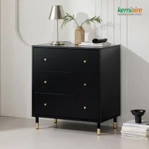 케미에르 스카라 LPM 800 3단서랍장(블랙에디션) KFT-305