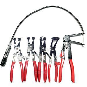 플렉시블 호스 클램프 플라이어 플랫 밴드 와이어 롱 리치 제거 도구 자동차 냉각수 수도관 분해