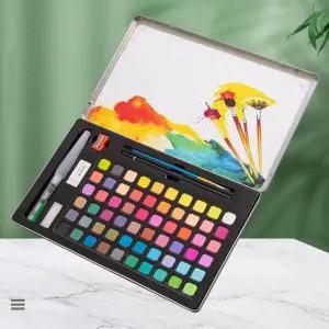 60색 고체 수채화 물감 14세 이상용 아동 미술용품