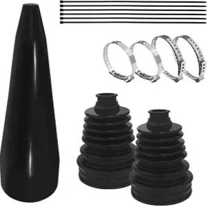 확장 도구 스테인리스 클램프 4개 및 케이블 타이 6개가 포함된 쿠쿠티디 2PCS CV 액슬 부츠 수리 키트