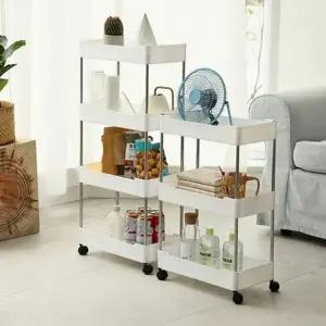 [아도라하우스]이동식 틈새 수납 트롤리 대형 3단