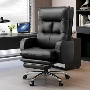 [아도라하우스]가죽 1인 의자 고급 리클라이너+발받침