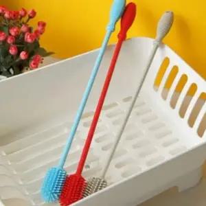 실리콘 세척솔 컵 젖병 식기 세정 브러쉬