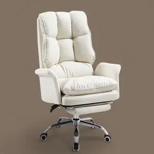 [핫트랙스]사무용 의자 높이조절 리클라이너 가죽 의자+발받침