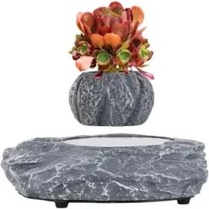 자기 부상 풍수 데스크탑 장식 - 360° 치유 에너지 방출이 가능한 부유식 화분 긍정적인 에너지와 균형을