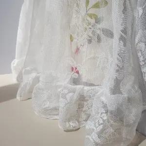 꽃무늬 침대 가림막 커튼 창문용 패브릭 15 2미터쉬폰 거실 레이스 작은방 주방 가리개 중문 시공 셀프 블