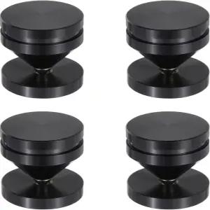 MECCANIXITY 4Pcs 블랙 스피커 스파이크 키트 충격 방지 조절 가능 알루미늄 합금 절연 패드 매트 서브우퍼