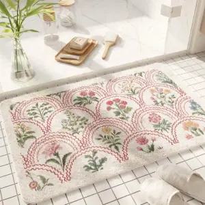 [1+1] 프렌치가든 극세사 발매트 유럽풍 인테리어 논슬립 매트 컬러3종