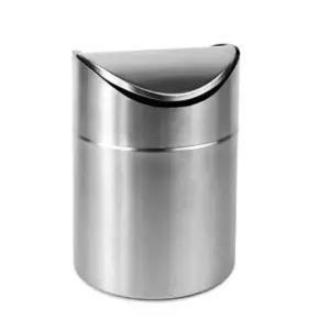 ( )스텐 미니 쓰레기통 원터치미니휴지통 스텐레스쓰레기통 싱크대휴지통 테이블휴지통