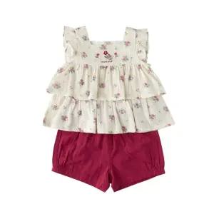 [M밍크뮤D] 26SS (RD)레드다발플라워상하복 민소매 세트 (3631361006) 출산준비물/신생아선물/배내수트/배