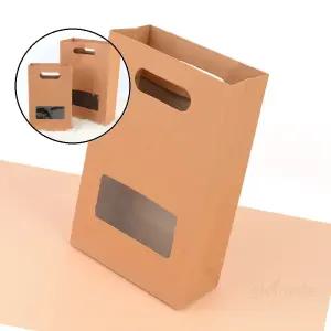 글로 사각 손잡이 작은 투명창 선물케이스 포장쇼핑백