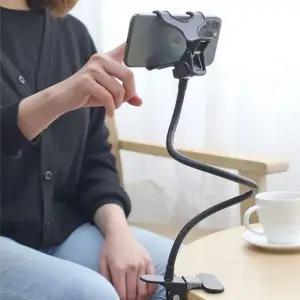 재택 인강 자유 조절 스마트폰 자바라 거치대 HKS 510 핸드폰 침대 테이블 구불구불