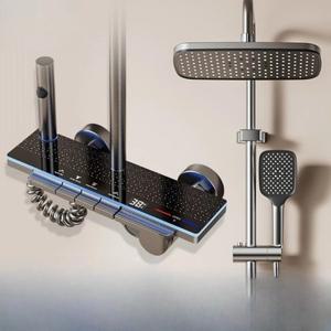 레인폴 샤워 세트 시스템 스마트 욕실 액세서리 매립형 인테리어 개조 수도꼭지 온도조절기