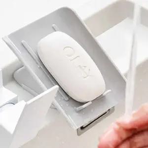 ( )실리콘 거치 스탠딩 비누받침 물빠짐비누받침 고급식비누받침 무타공비누받침