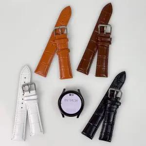 엔터콘 갤럭시워치 악어 가죽 스트랩 밴드 크로코다일 6트랩 5트랩 4트랩 프로클래식 클래식줄