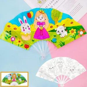 합죽선 종이부채 모양밑그림07 소녀 선물 손부채 장식 여름