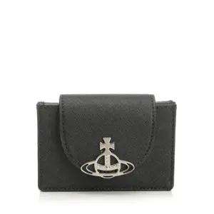 [비비안웨스트우드] 사피아노 플랩 카드 홀더 블랙 5402000BWL001N N401